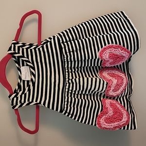 12m Black & White Striped with hearts, Iris & Ivy